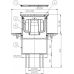 Трап HL 310NPr-3120 с дизайн-решеткой Квадро из нерж стали 115х115 мм